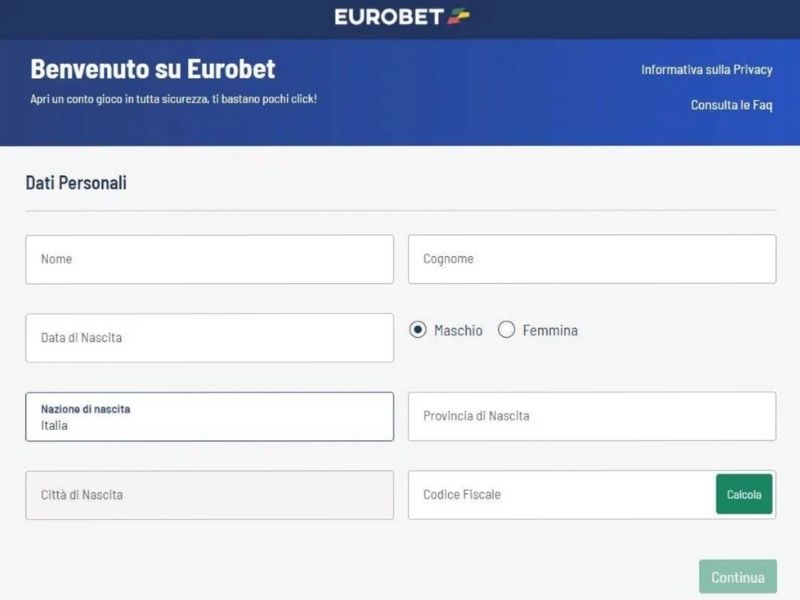 Verifica del Eurobet casinò