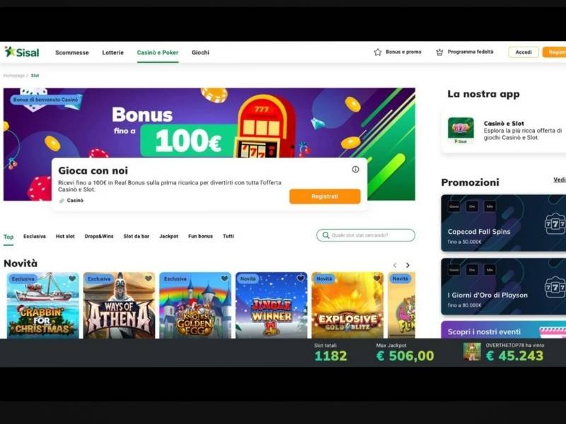 Bonus su Sisal Casino